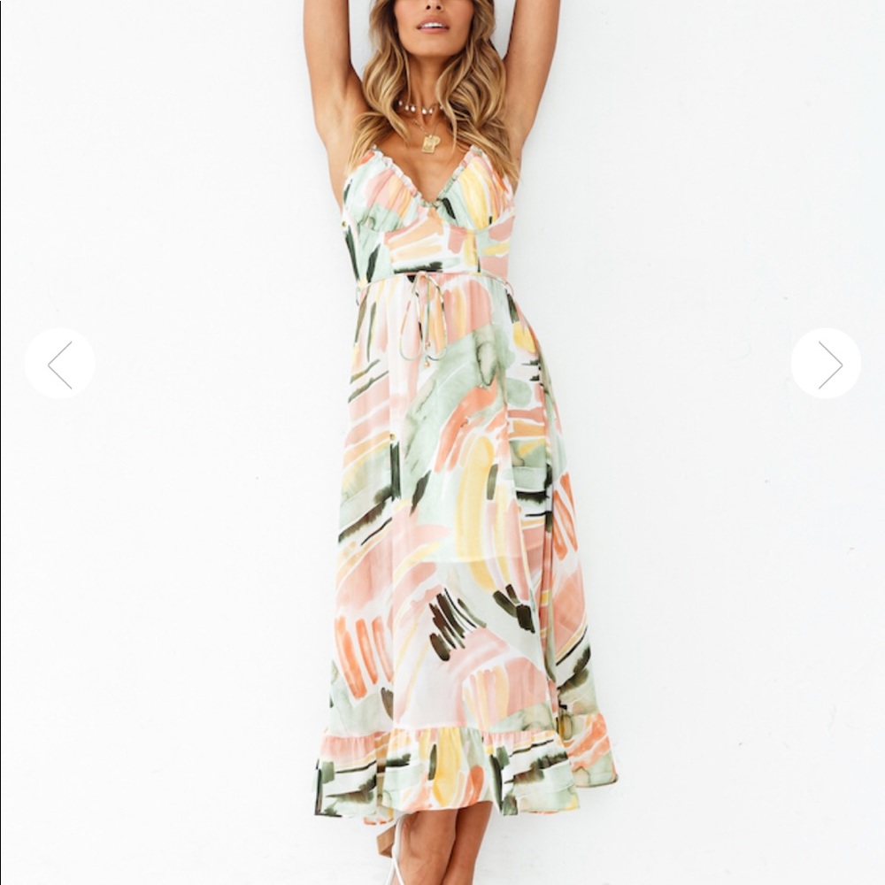 Watercolor Midi Dress